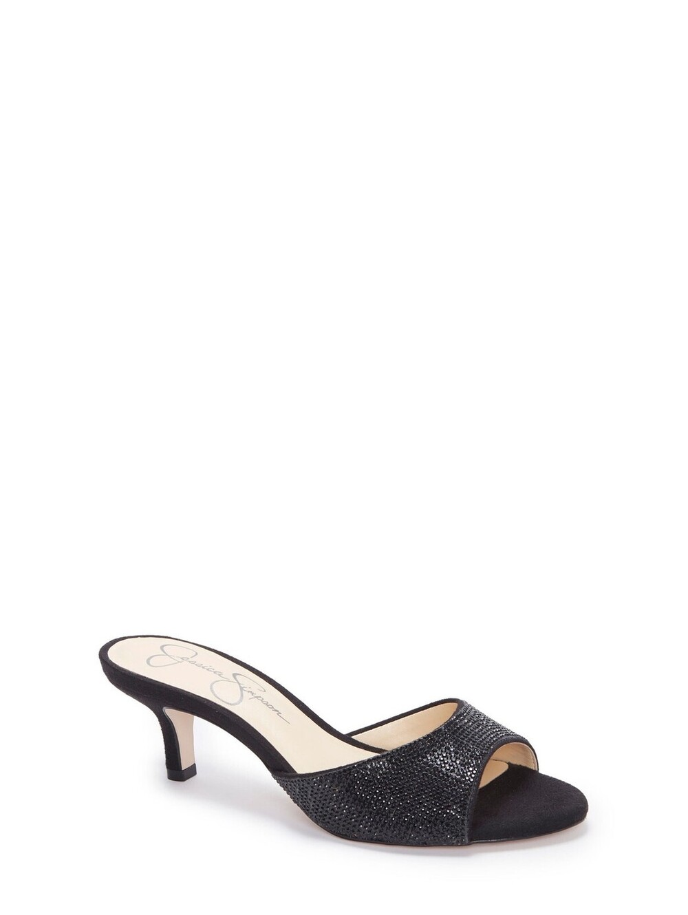 Women's Jessica Simpson Sofiah Kitten Heel Black Sandal Size 9M